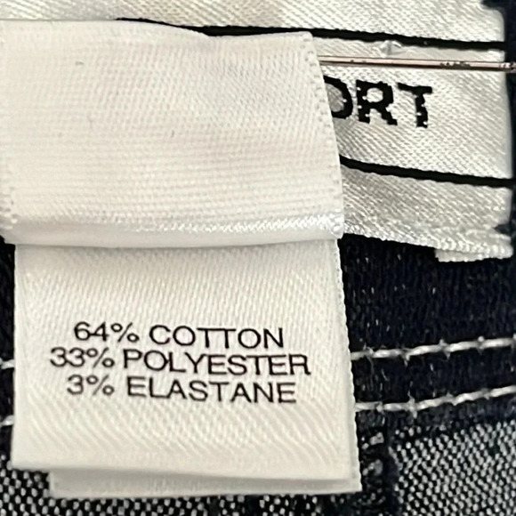 St. John Sport Straight Leg High Rise Jeans in Dark Blue - Size 10 - Picture 6 of 7